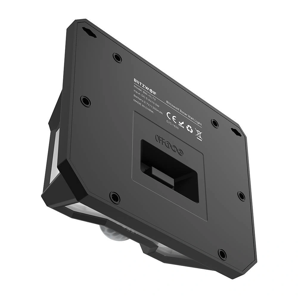 Zewnętrzna lampa solarna LED Blitzwolf BW-OLT3 z czujnikiem zmierzchu i zmierzchu, 1200mAh (2 sztuki)