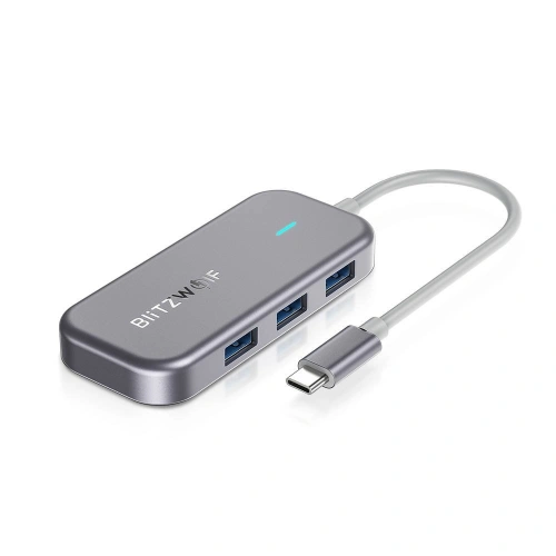 Kup Adapter 6w1 Blitzwolf BW-TH10 Hub USB-C cu 3xUSB 3.0, HDMI, RJ45, AUX, USB-C PD 3.0 100W - BLZ295 - {ean13} - Sklep Home Screen