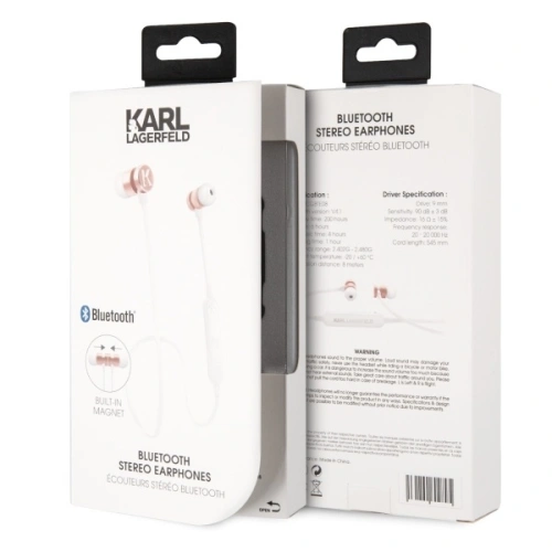 Buy Karl Lagerfeld Bluetooth Earphones CGBTE09 rose gold - KLD313RS - {ean13} - Home Screen Store Europe