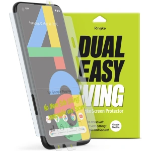 2x hydrogel film Google Pixel 4a - Ringke Dual Easy Wing - Home Screen