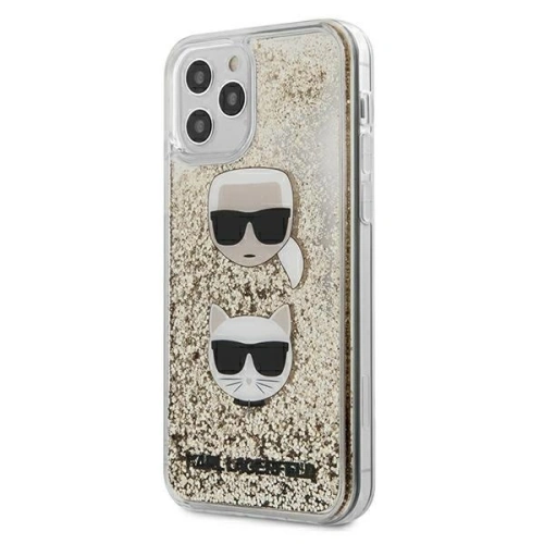 Kup Etui Karl Lagerfeld KLHCP12LKCGLGO Apple iPhone 12 Pro Max arany/hardcase Liquid Glitter Karl&Choupette - KLD318GLD - {ean13} - Sklep Home Screen