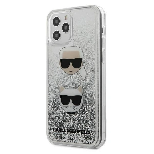 Kup Etui Karl Lagerfeld KLHCP12LKCGLSL Apple iPhone 12 Pro Max srebrny/silver hardcase Liquid Glitter Karl&Choupette - KLD319SLV - {ean13} - Sklep Home Screen