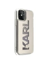 Etui Karl Lagerfeld KLHCP12LKLMLGR Apple iPhone 12 Pro Max ezüst/silver kemény tok Mirror Liquid Glitter Karl