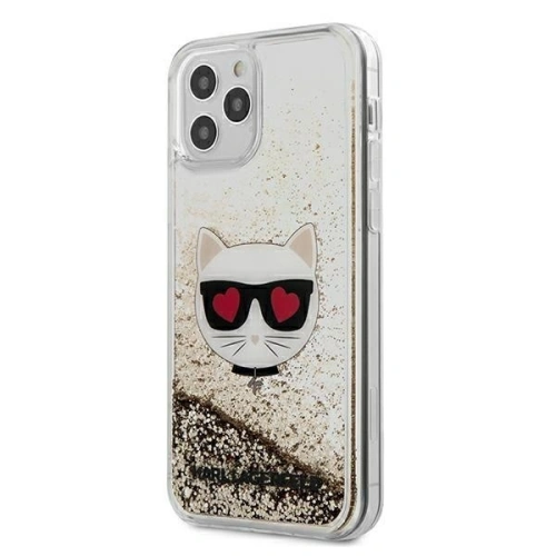 Kup Karl Lagerfeld Apple Tasche KLHCP12LLCGLGO iPhone 12 Pro Max gold/gold Hartschale Liquid Glitter Choupette - KLD323GLD - {ean13} - Sklep Home Screen