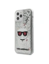 Etui Karl Lagerfeld KLHCP12LLCGLSL Apple iPhone 12 Pro Max srebrny/silver hardcase Liquid Glitter Choupette