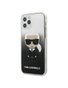 Etui Karl Lagerfeld KLHCP12LTRDFKBK Apple iPhone 12 Pro Max czarny/black hardcase Gradient Ikonik Karl