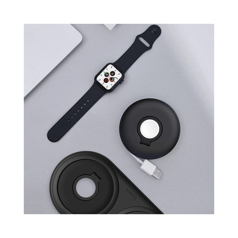 Baseus Planet organizer na ładowarkę do Apple Watch (czarna)