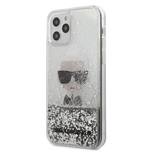 Kup Etui Karl Lagerfeld KLHCP12MGLIKSL Apple iPhone 12/12 Pro argintiu/silver hardcase Ikonik Liquid Glitter - KLD332SLV - {ean13} - Sklep Home Screen