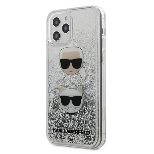 Kup Etui Karl Lagerfeld KLHCP12MKCGLSL Apple iPhone 12/12 Pro srebrny/silver hardcase Liquid Glitter Karl&Choupette - KLD334SLV - {ean13} - Sklep Home Screen