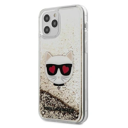 Kup Etui Karl Lagerfeld KLHCP12MLCGLGO Apple iPhone 12/12 Pro aur/gold hardcase Liquid Glitter Choupette - KLD337GLD - {ean13} - Sklep Home Screen