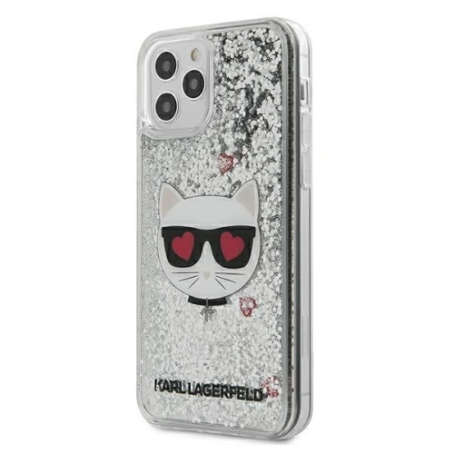 Kup Etui Karl Lagerfeld KLHCP12MLCGLSL Apple iPhone 12/12 Pro argintiu/silver hardcase Liquid Glitter Choupette - KLD338SLV - {ean13} - Sklep Home Screen