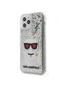 Etui Karl Lagerfeld KLHCP12MLCGLSL Apple iPhone 12/12 Pro argintiu/silver hardcase Liquid Glitter Choupette