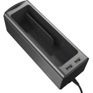 Baseus Deluxe Metal car organizer with cup holder, 2x USB charge (black)