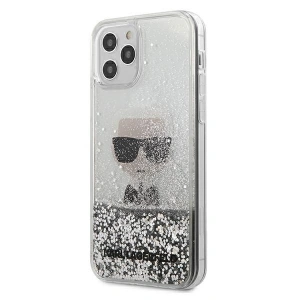 Kup Etui Karl Lagerfeld KLHCP12SGLIKSL Apple iPhone 12 mini srebrny/silver hardcase Ikonik Liquid Glitter - KLD346SLV - {ean13} - Sklep Home Screen
