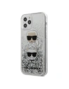 Kup Etui Karl Lagerfeld KLHCP12SKCGLSL Apple iPhone 12 mini srebrny/silver hardcase Liquid Glitter Karl&Choupette - KLD348SLV - {ean13} - Sklep Home Screen