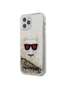 Etui Karl Lagerfeld KLHCP12SLCGLGO Apple iPhone 12 mini auriu/gold hardcase Liquid Glitter Choupette