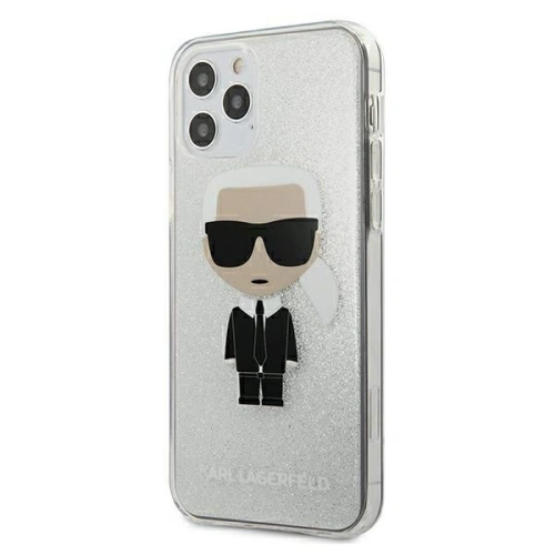 Kup Etui Karl Lagerfeld KLHCP12SPCUTRIKSL Apple iPhone 12 mini argintiu/silver hardcase Glitter Ikonik Karl - KLD353SLV - {ean13} - Sklep Home Screen