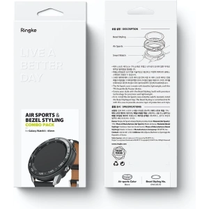Etui Ringke Air Sports + nakładka Ringke Bezel Styling Samsung Galaxy Watch 3 45mm Black GW3-45-10