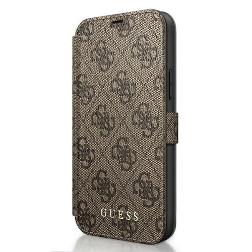 Kup Etui Guess GUFLBKSP12L4GB Apple iPhone 12 Pro Max brązowy/brown book 4G Charms Collection - GUE587BR - {ean13} - Sklep Home Screen