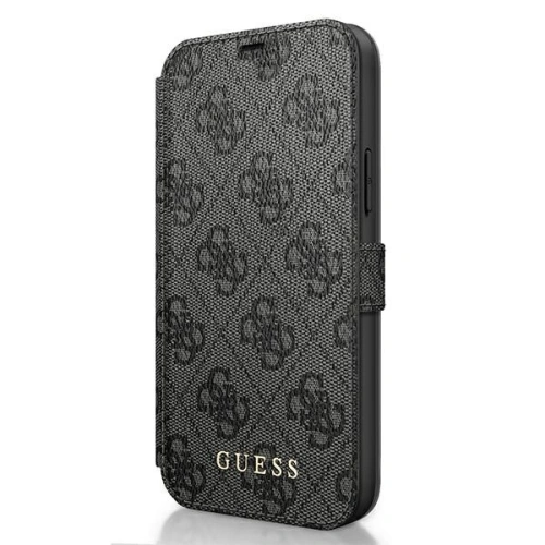 Kup Etui Guess GUFLBKSP12L4GG Apple iPhone 12 Pro Max gri/grey carte 4G Charms Collection - GUE588GRY - {ean13} - Sklep Home Screen
