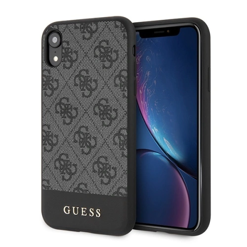 Buy Guess GUHCI61G4GLGR Apple iPhone XR grey hardcase 4G Stripe Collection - GUE593GRY - {ean13} - Home Screen Store Europe