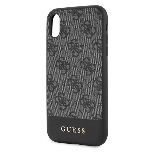 Kup Guess Apple Tasche GUHCI61G4GLGR iPhone XR grau/grau Hartschale 4G Stripe Collection - GUE593GRY - {ean13} - Sklep Home Screen