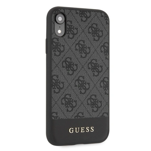 Kup Etui Guess GUHCI61G4GLGR Apple iPhone XR szary/grey hardcase 4G Stripe Collection - GUE593GRY - {ean13} - Sklep Home Screen