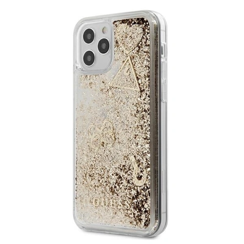Kup Guess Apple Tasche GUHCP12LGLHFLGO iPhone 12 Pro Max gold/gold Hartschale Glitter Charms - GUE594GLD - {ean13} - Sklep Home Screen