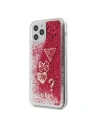 Guess GUHCP12LGLHFLRA Apple iPhone 12 Pro Max raspberry hardcase Glitter Charms