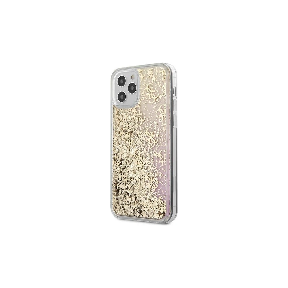 Etui Guess GUHCP12LLG4GGPIGO Apple iPhone 12 Pro Max złoty/gold hardcase Gradient Liquid Glitter 4G