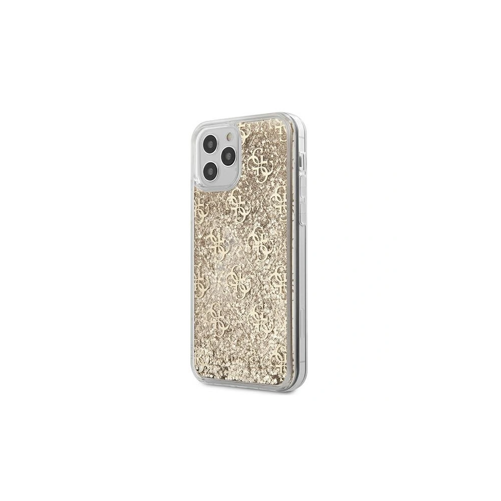 Etui Guess GUHCP12LLG4GSLG Apple iPhone 12 Pro Max złoty/gold hardcase 4G Liquid Glitter