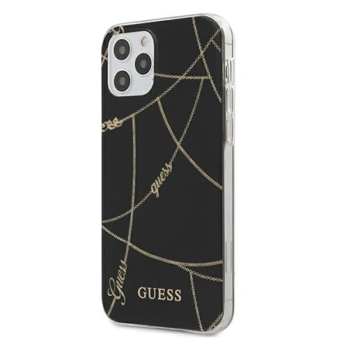 Kup Guess Apple Tasche GUHCP12LPCUCHBK iPhone 12 Pro Max schwarz/schwarz Hardcase Gold Chain Collection - GUE601BLK - {ean13} - Sklep Home Screen