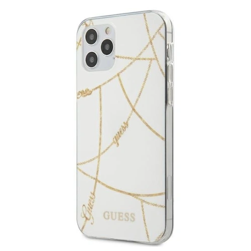 Kup Etui Guess GUHCP12LPCUCHWH Apple iPhone 12 Pro Max bílý/white hardcase Gold Chain Collection - GUE602WHT - {ean13} - Sklep Home Screen