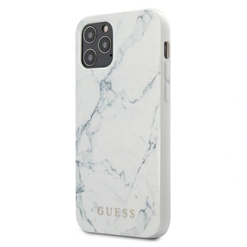 Kup Etui Guess GUHCP12LPCUMAWH Apple iPhone 12 Pro Max biały/white hardcase Marble - GUE608WHT - {ean13} - Sklep Home Screen