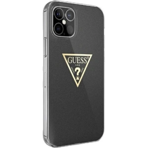 Buy Guess GUHCP12LPCUMPTBK Apple iPhone 12 Pro Max black hardcase Metallic Collection - GUE610BLK - {ean13} - Home Screen Store Europe