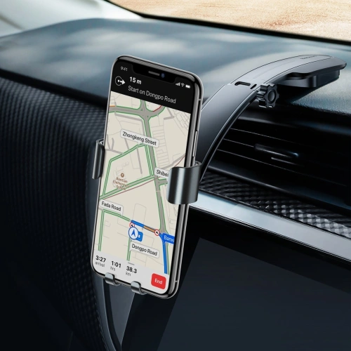 Buy Baseus Metal Age Gravitational car holder connecting rod type (dark grey) - BSU1773GRY - {ean13} - Home Screen Store Europe