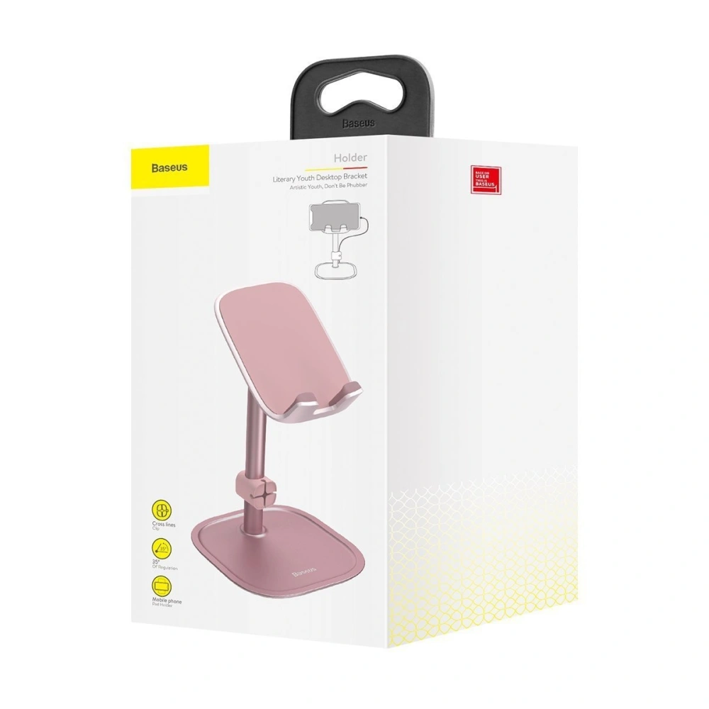 Podstawka stojak uchwyt Baseus na telefon/tablet (złoto różowe)