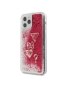 Buy Guess GUHCP12MGLHFLRA Apple iPhone 12/12 Pro raspberry hardcase Glitter Charms - GUE613RAS - {ean13} - Home Screen Store Europe
