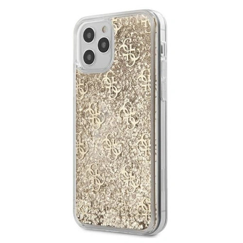Kup Etui Guess GUHCP12MLG4GSLG Apple iPhone 12/12 Pro zlaté/gold hardcase 4G Liquid Glitter - GUE616GLD - {ean13} - Sklep Home Screen