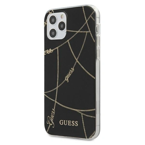 Kup Etui Guess GUHCP12MPCUCHBK Apple iPhone 12/12 Pro negru/black hardcase Colecția Gold Chain - GUE618BLK - {ean13} - Sklep Home Screen