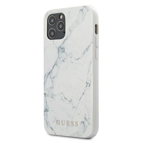 Kup Etui Guess GUHCP12MPCUMAWH Apple iPhone 12/12 Pro biały/white hardcase Marble - GUE625WHT - {ean13} - Sklep Home Screen