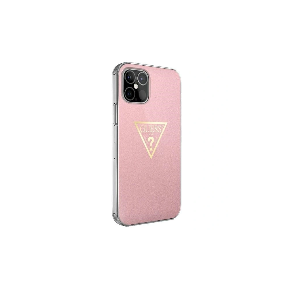 Etui Guess GUHCP12MPCUMPTPI Apple iPhone 12/12 Pro różowy/pink hardcase Metallic Collection