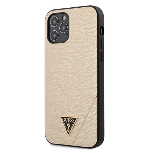 Kup Etui Guess GUHCP12MVSATMLLG Apple iPhone 12/12 Pro arany/light gold kemény tok Saffiano - GUE630GLD - {ean13} - Sklep Home Screen