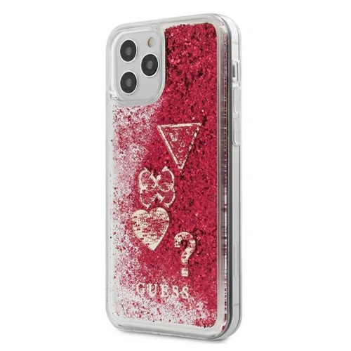 Kup Guess Apple Tasche GUHCP12SGLHFLRA iPhone 12 mini Himbeere/Himbeere Hardcase Glitter Charms - GUE633RAS - {ean13} - Sklep Home Screen