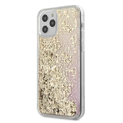 Kup Etui Guess GUHCP12SLG4GGPIGO Apple iPhone 12 mini auriu/gold hardcase Gradient Liquid Glitter 4G - GUE635GLD - {ean13} - Sklep Home Screen