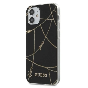 Kup Etui Guess GUHCP12SPCUCHBK Apple iPhone 12 mini czarny/black hardcase Gold Chain Collection - GUE639BLK - {ean13} - Sklep Home Screen