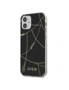 Guess Apple Tasche GUHCP12SPCUCHBK iPhone 12 mini schwarz/schwarz Hardcase Gold Chain Collection