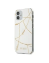 Guess Apple Tasche GUHCP12SPCUCHWH iPhone 12 mini weiß/weiß Hardcase Gold Chain Collection