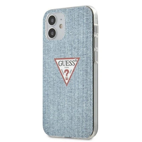 Kup Etui Guess GUHCP12SPCUJULLB Apple iPhone 12 mini albastru/deschis la culoare hardcase Jeans Collection - GUE644BLU - {ean13} - Sklep Home Screen