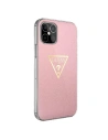Guess Apple Tasche GUHCP12SPCUMPTPI iPhone 12 mini rosa/rosa Hartschalenetui Metallic Collection